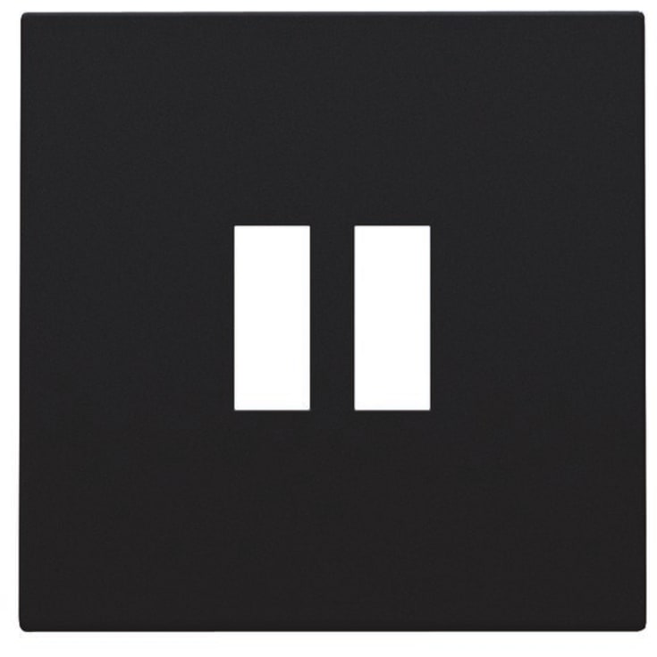 Deksel for 2 x USB-A lader, svart belagt