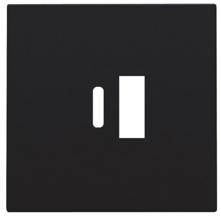 Deksel for USB-A + USB-C lader, svart belagt