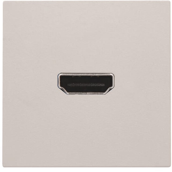 Niko HDMI uttak for pluggmontering, lys grå