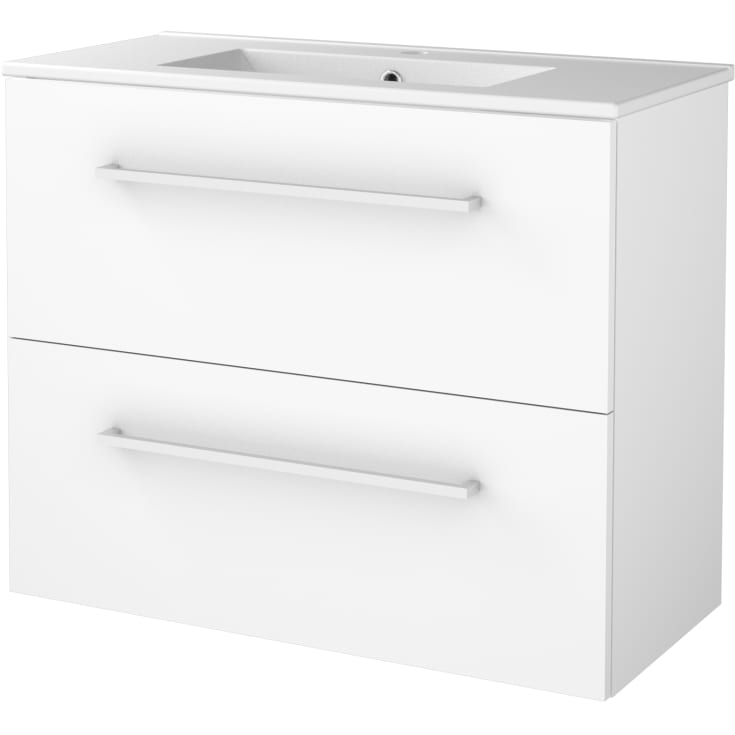 Sanibell Basicline möbelpaket, 80x39 cm, vit högglans