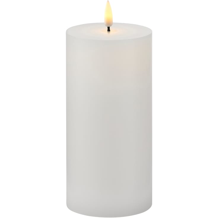 Sille Exclusive LED-Stearinlys, Ø75 H150, batteri, hvid