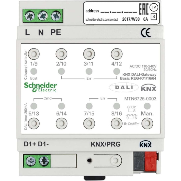 KNX DALI-Gateway Basic REG-K/1/16/64