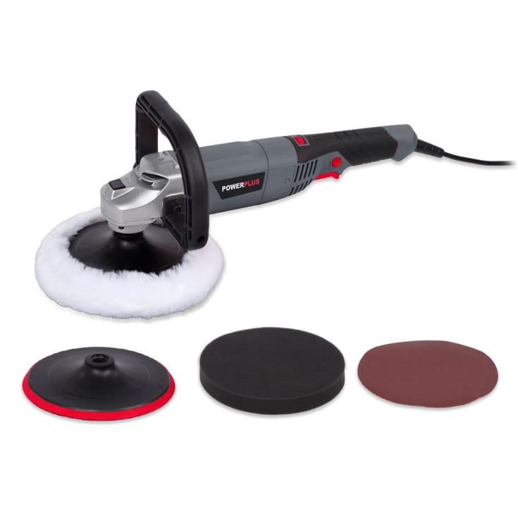 Hero Tools Poleringsmaskin 180 mm, m. 3 deler, 1200W