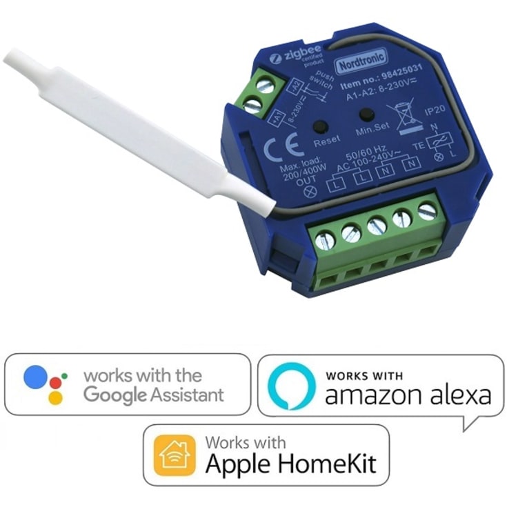 Nordtronic Zigbee-dimmer för väggmontering