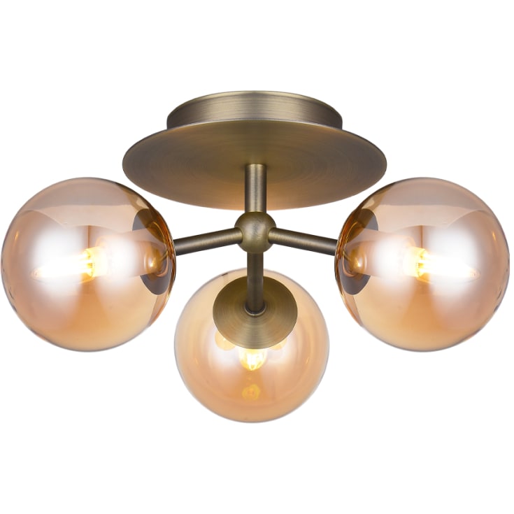 Halo Design Atom Trio loftlampe, ravfarvet