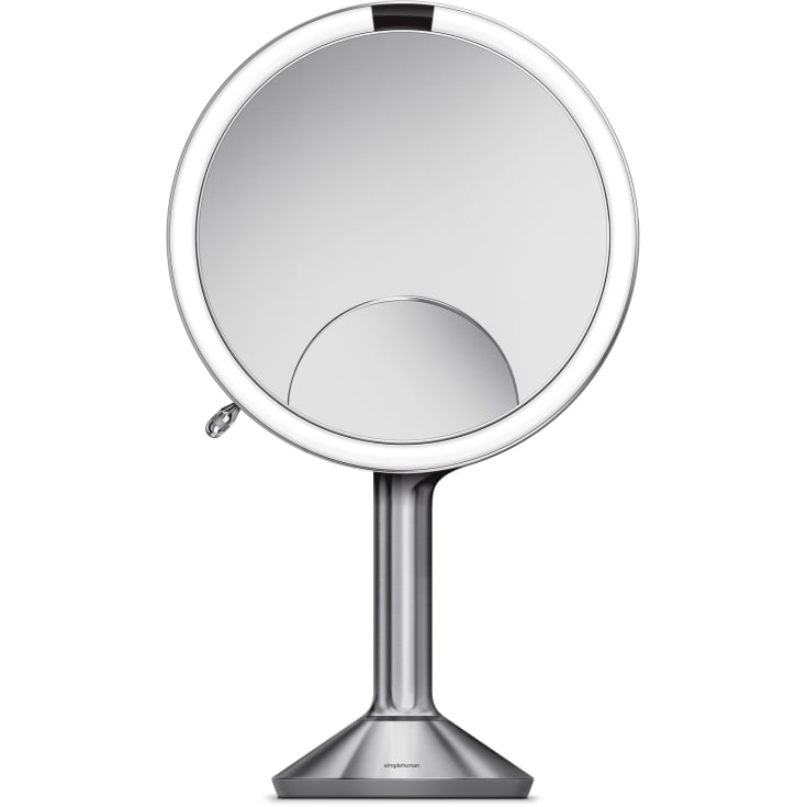 Simplehuman Trio makeup spejl med lys, dæmpbar, sensor, Ø23,2 cm, børstet rustfrit stål