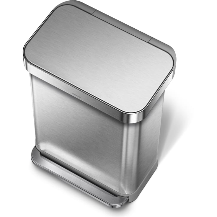 Simplehuman affaldsspand, 55 liter, pedal, børstet stål