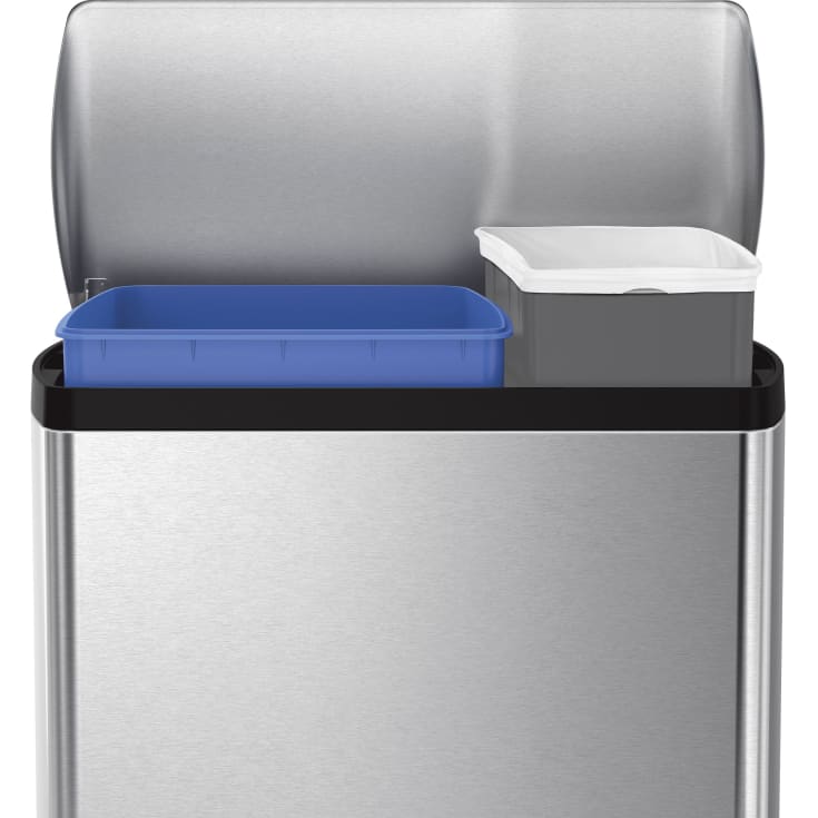 Simplehuman affaldsspand, 46 liter, pedal, børstet stål