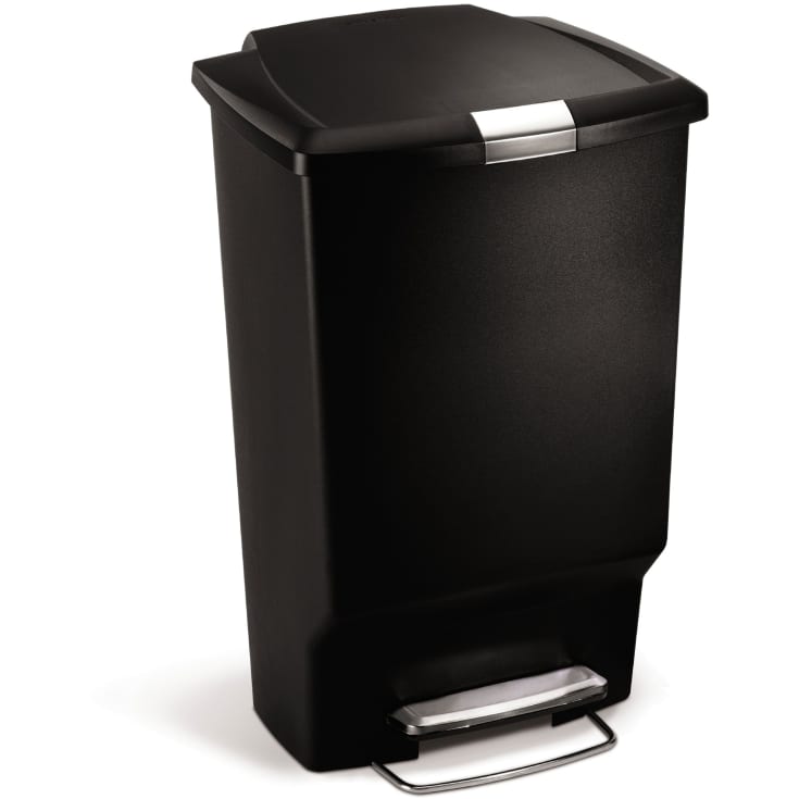 Simplehuman affaldsspand, 45 liter, pedal, sort plastik