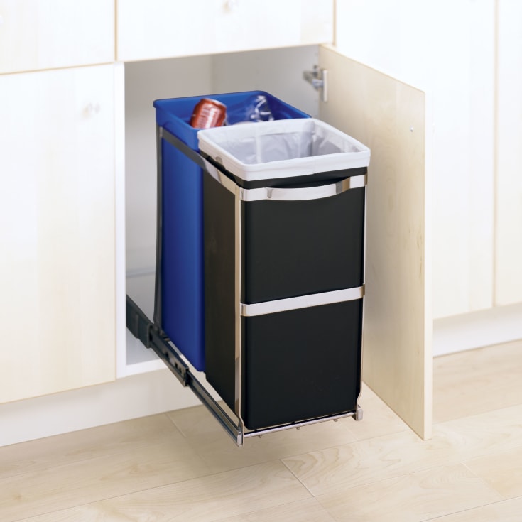 Simplehuman affaldsspand, 35 liter, sort