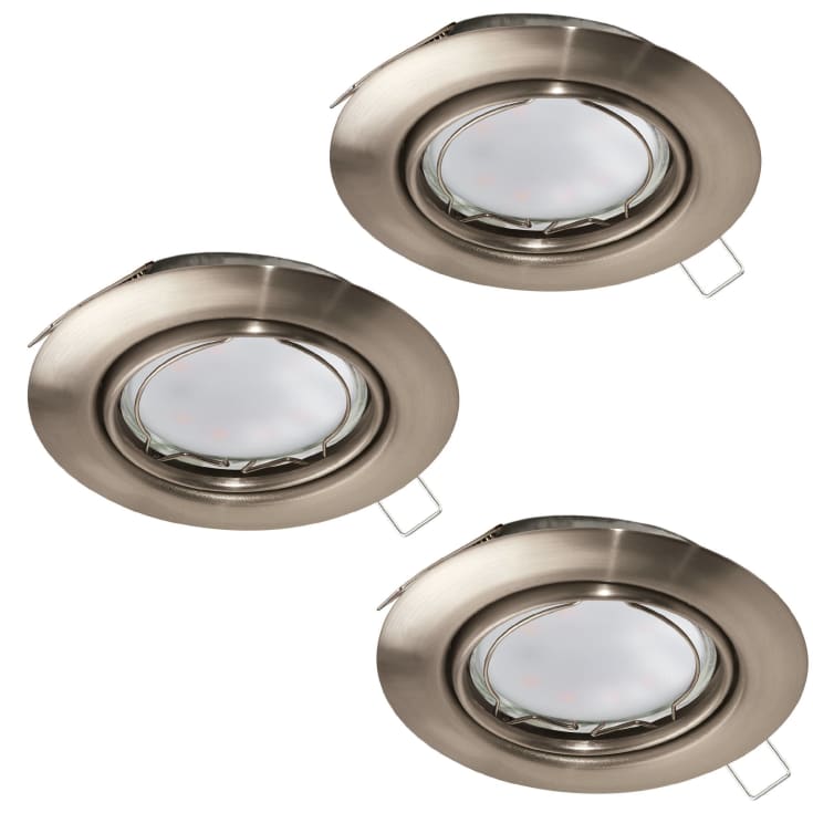 Peneto Inbyggnadssats Ø87, LED 5W 3000K, GU10, borstat stål