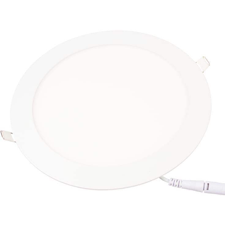 Scan Products Alisia innfelte spotlight, matt hvit, Ø22,5 cm