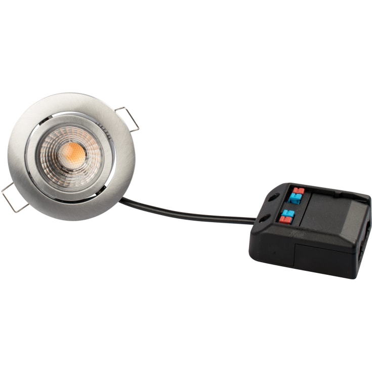 Scan Products Claudia Loop innfelte spotlights, 2700K, børstet aluminium