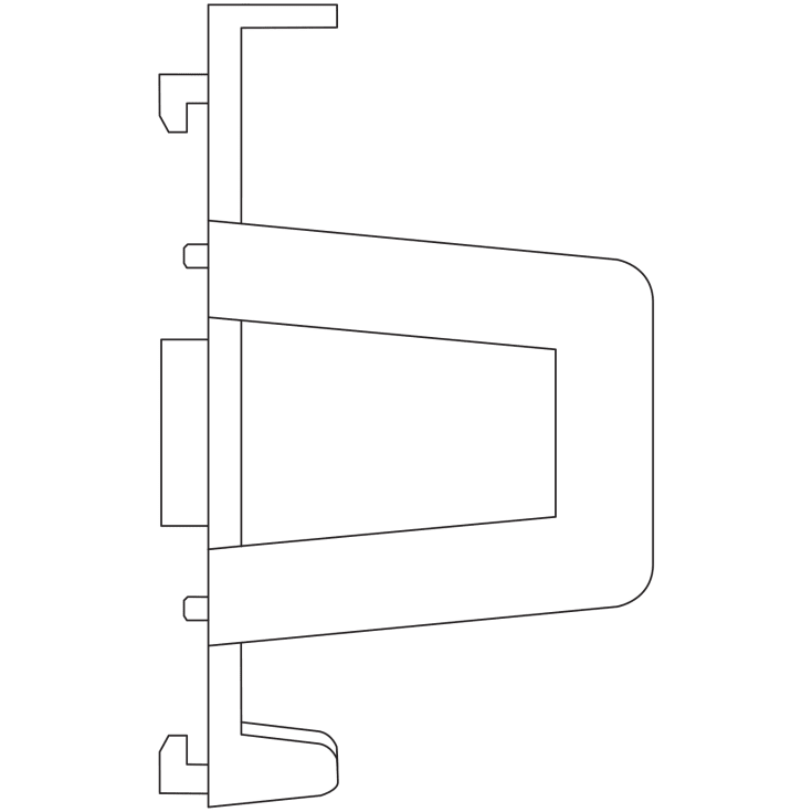 Scan Products beslag til DIN-skinne, 35 mm