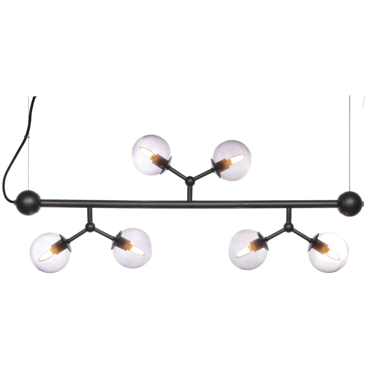 Halo Design Atom mini langbordspendel, røgfarvet