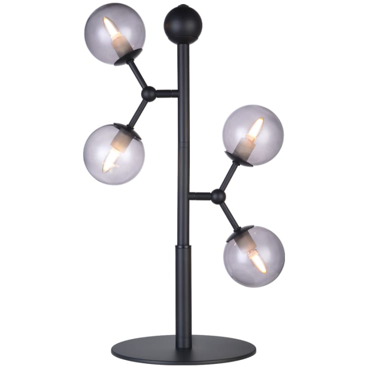 Halo Design Atom bordslampa, rökfärgad