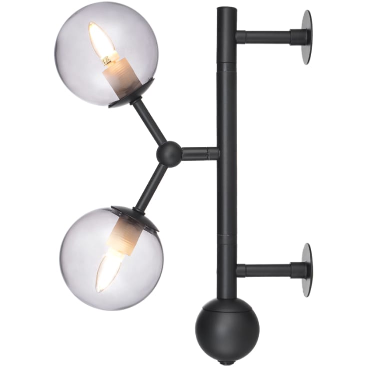 Halo Design Atom vegglampe, røykfarget