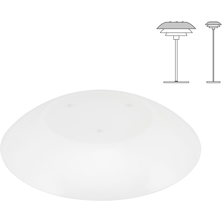 Dyberg Larsen reserveglass for DL31 bord- & gulvlampe, topp skjerm