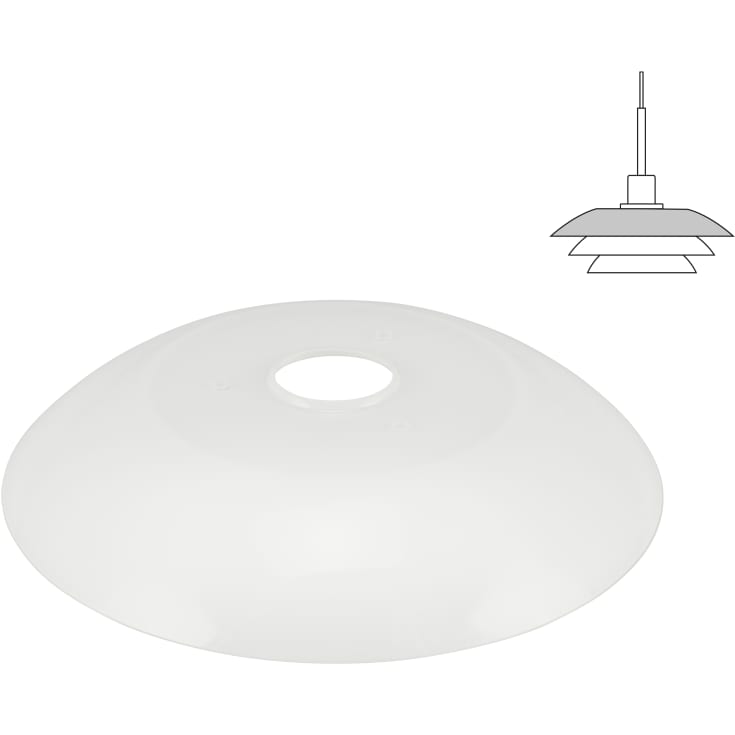 Dyberg Larsen reserveglass for DL31 pendel, topp skjerm (version 2)