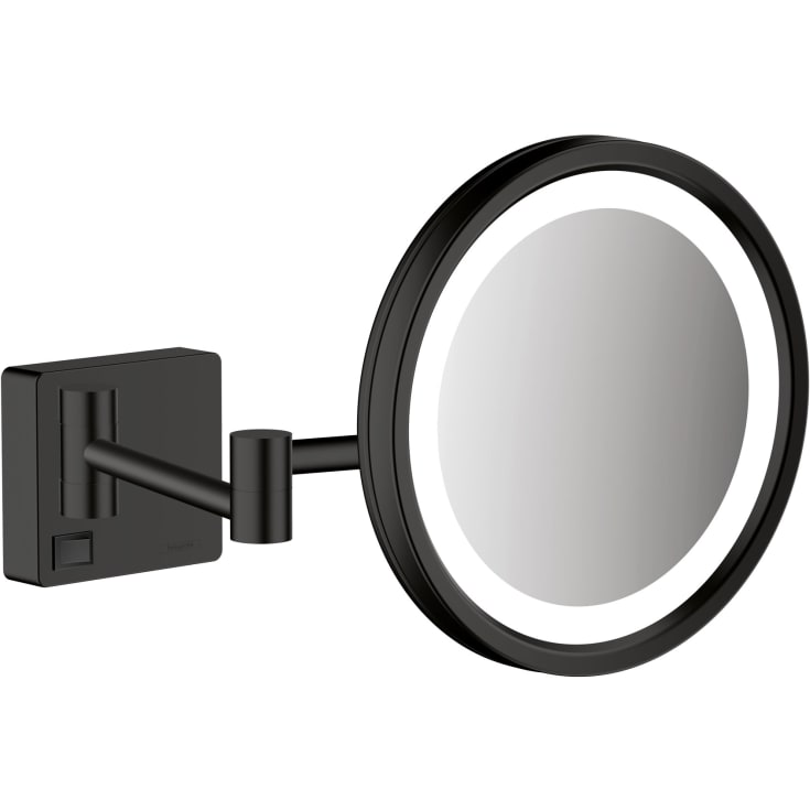 Hansgrohe AddStoris kosmetikkspeil med lys, matt sort