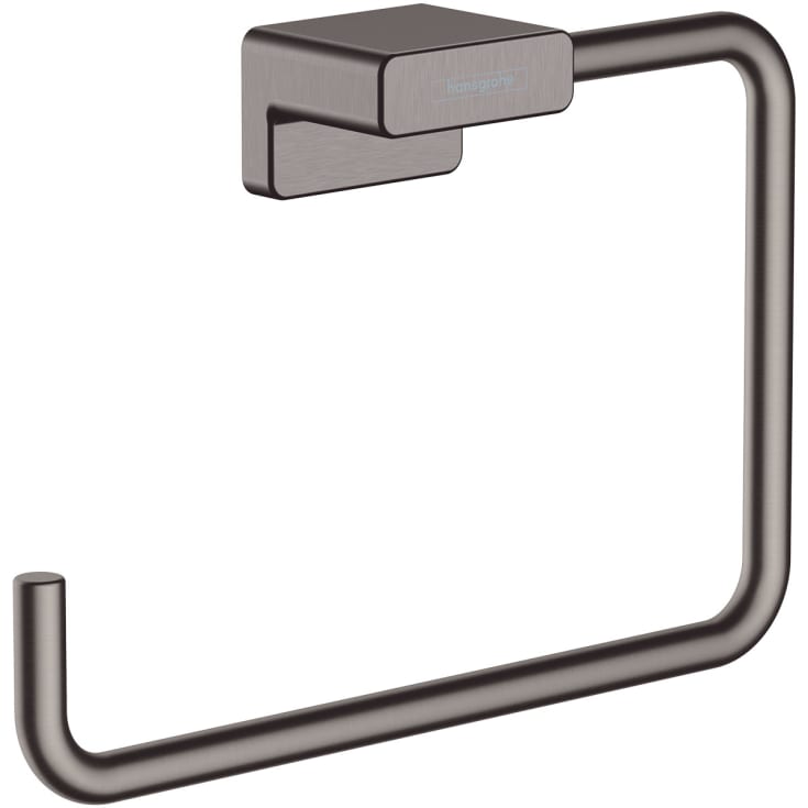 Hansgrohe AddStoris håndklædering, børstet sort krom | 41754340 ...