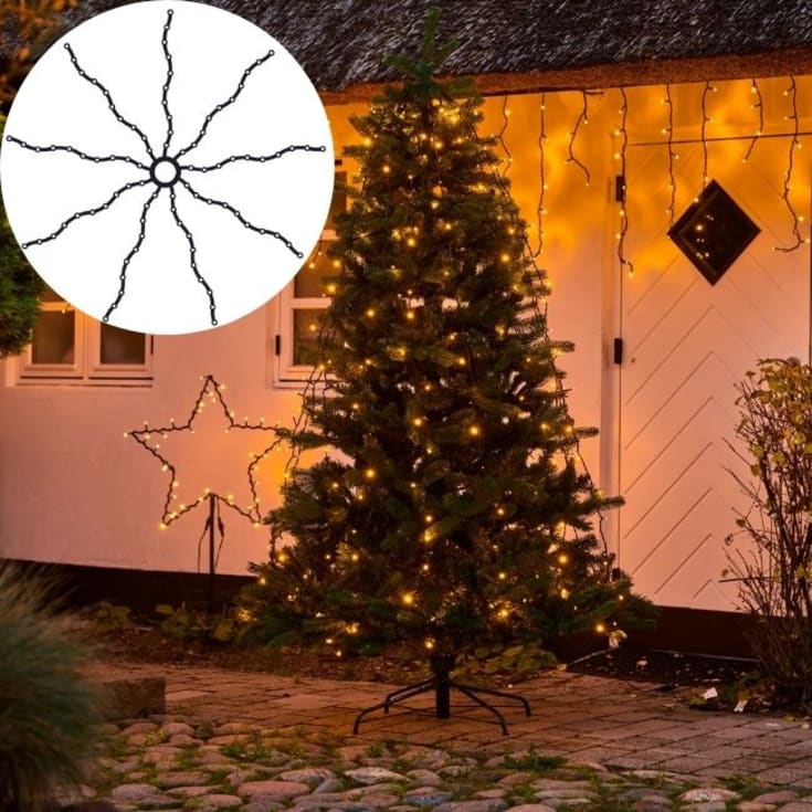 Sirius Top-Line LED tree drop down | 216 varmhvide lys | H2,4m+5m. | STEADY