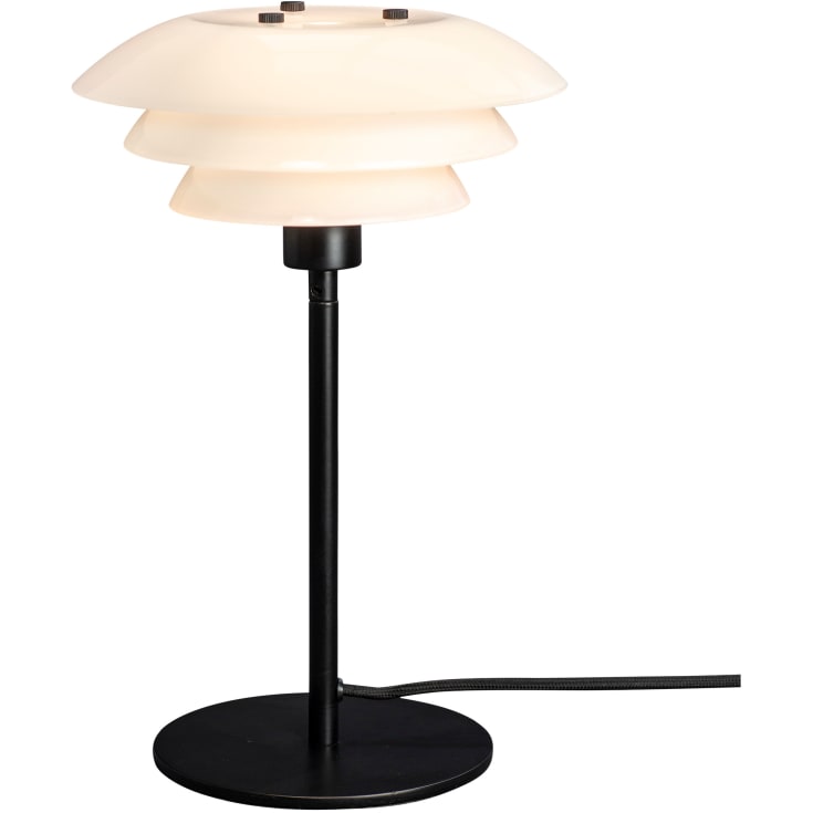 Dyberg Larsen DL20 bordlampe, svart/opal