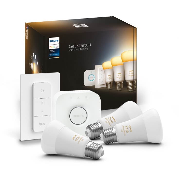 Philips Hue White Ambiance E27 standardpære, startpakke, 75 W