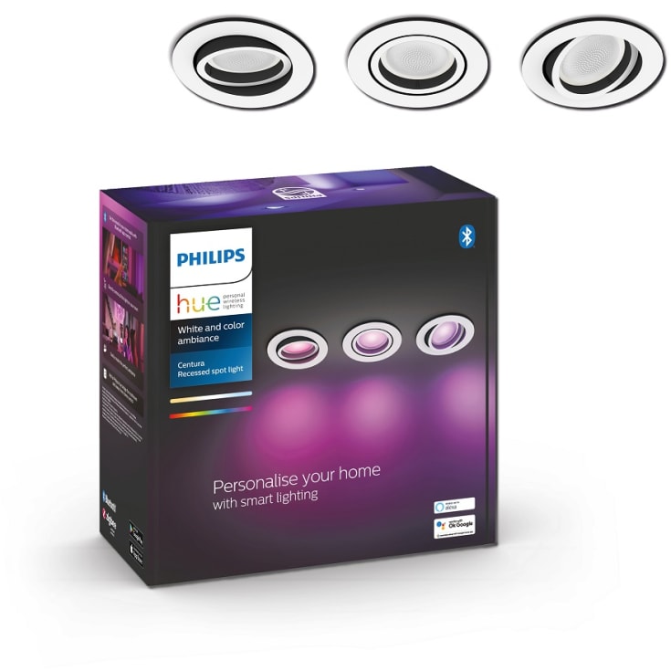 Philips Hue Centura indbygningsspot, hvid, 3-pak