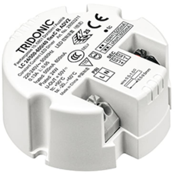 Tridonic LED driver, LC10/500/20, 10W 500mA, fase-dæmp, fixC