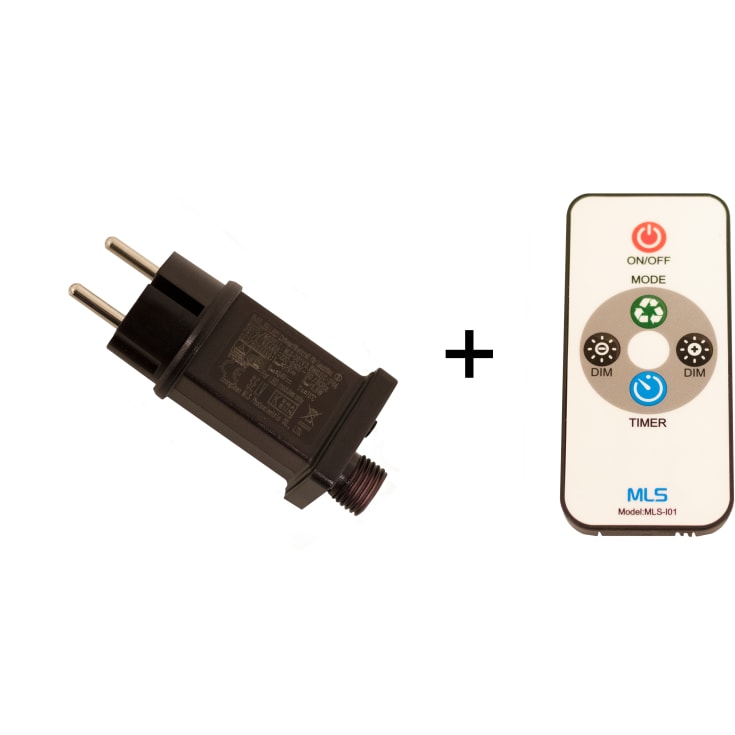 Nordic Winter fjernkontroll & transformer til lysstyring, maks 3,6W
