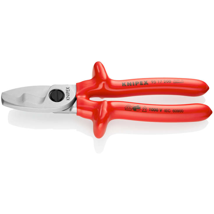 KNIPEX L-AUS kabelsaks med dobbelt blad, 200 mm
