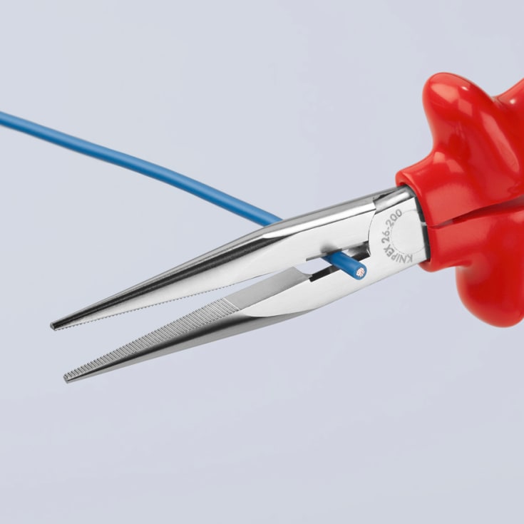 KNIPEX L-AUS flattang med skjærekant, rette kjever, 200 mm