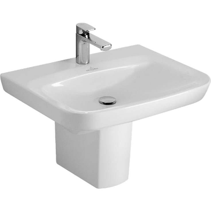 Villeroy & Boch halvsøjle, rengøringsvenlig, hvid