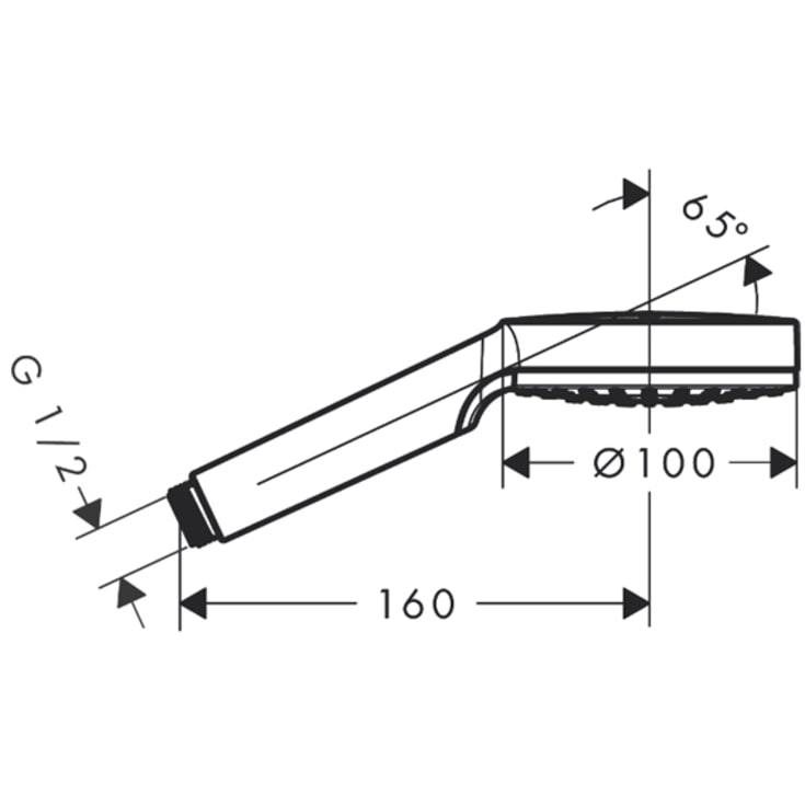 Hansgrohe Crometta håndbruser, vandbesparende, krom/hvid