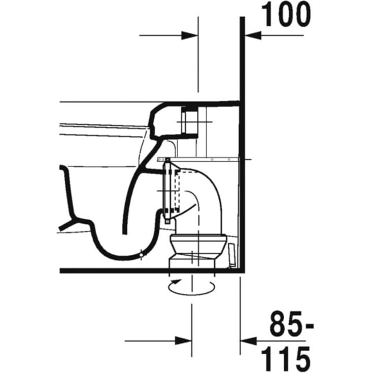 Duravit SensoWash Me by Starck toilet, back-to-wall, hvid