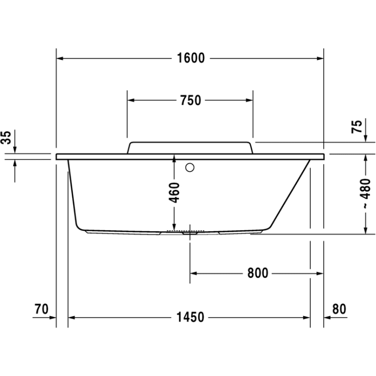 Duravit DuraStyle badekar 160x70cm
