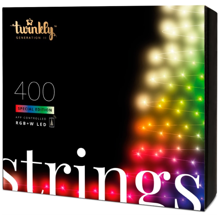 Twinkly Strings lyskæde 32 meter, 400 lys, farvet & hvid