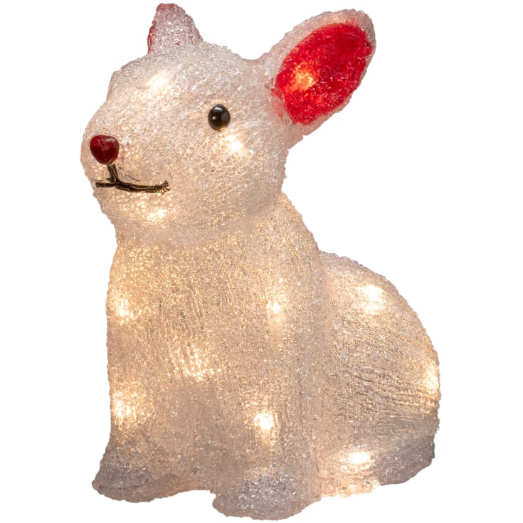 Konstsmide Kanin i akryl 22 cm, 24 varmhvide LED.