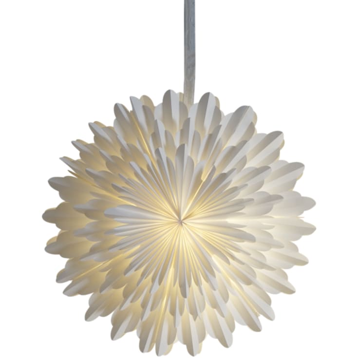 Star Trading Snow julestjerne med lys, 50 cm, hvit