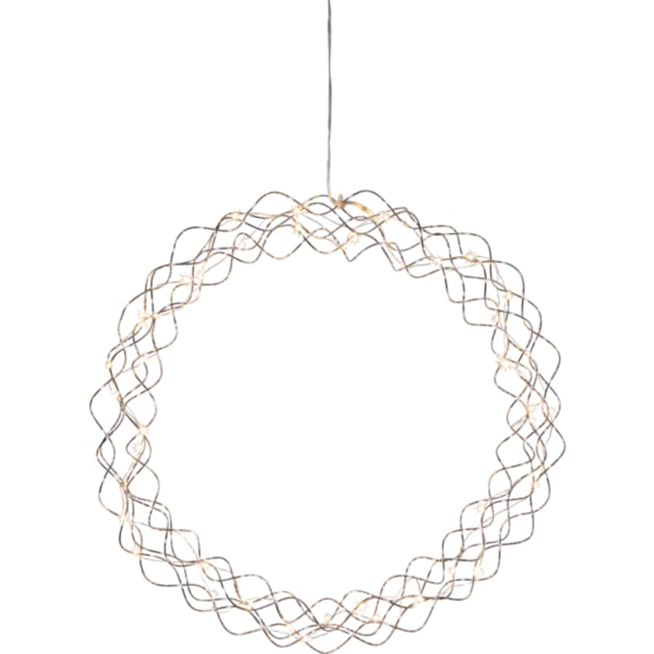 Star Trading Curly juledekorasjon, Ø48 cm, krom