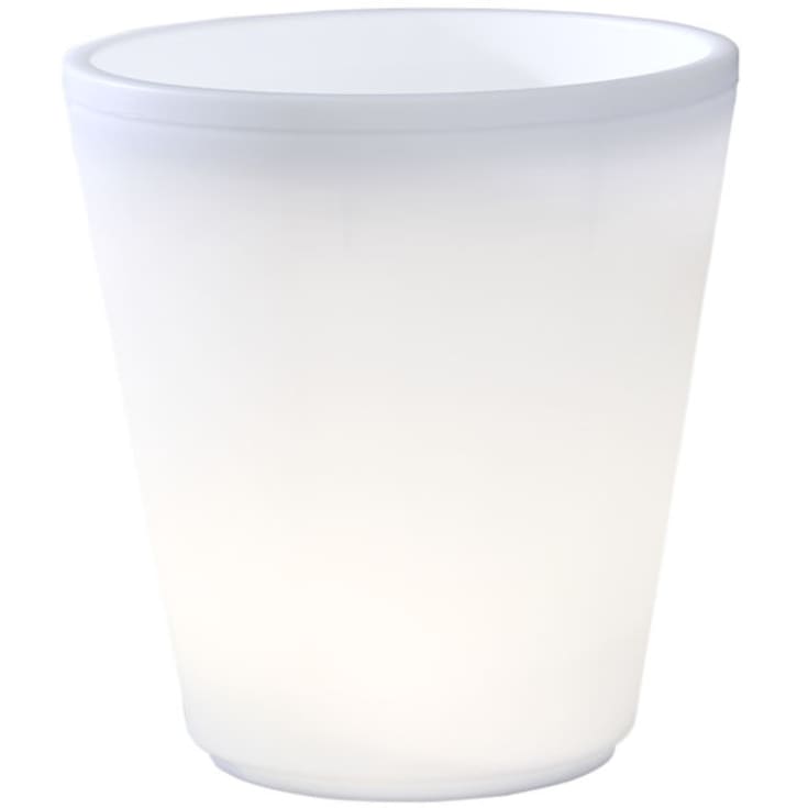 Konstsmide Assisi LED blomsterkrukke stor. højde 40 cm, hvid