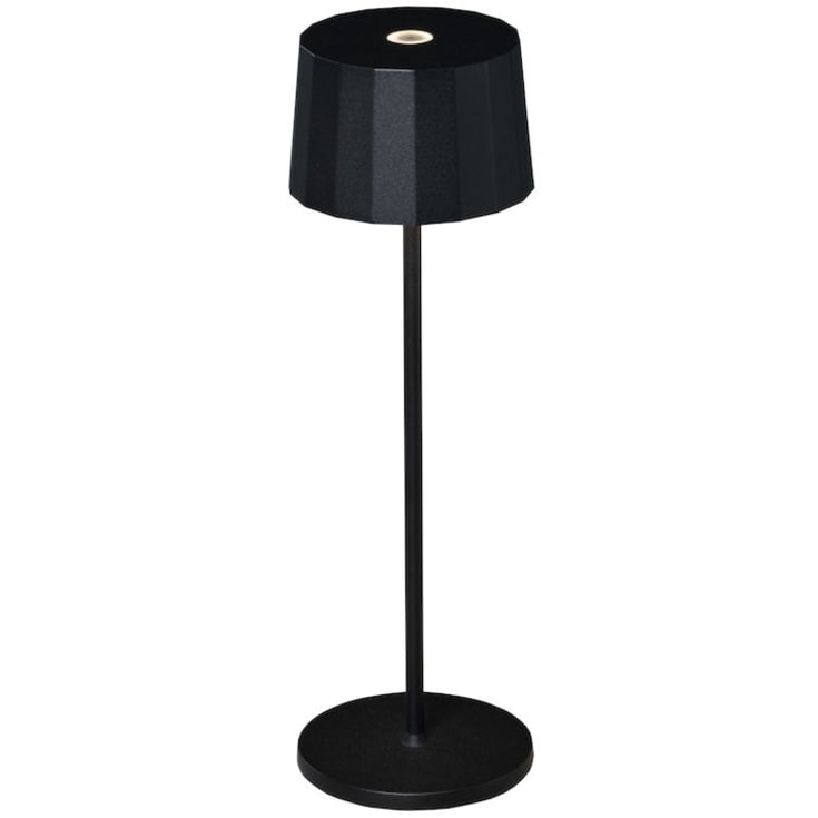 Konstsmide Positano genopladelig udendørs bordlampe, sort