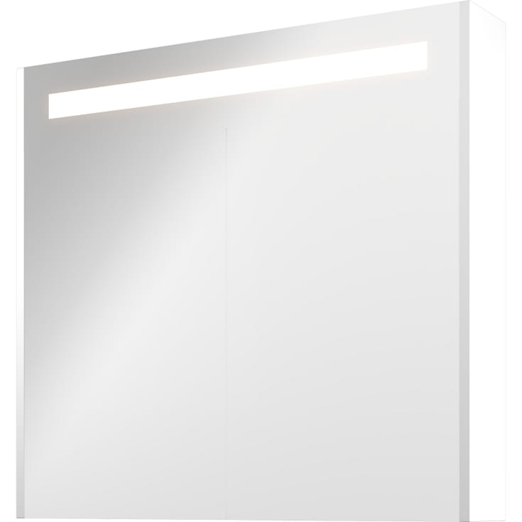 Sanibell Proline LED spejlskab, 80x74 cm, mat hvid