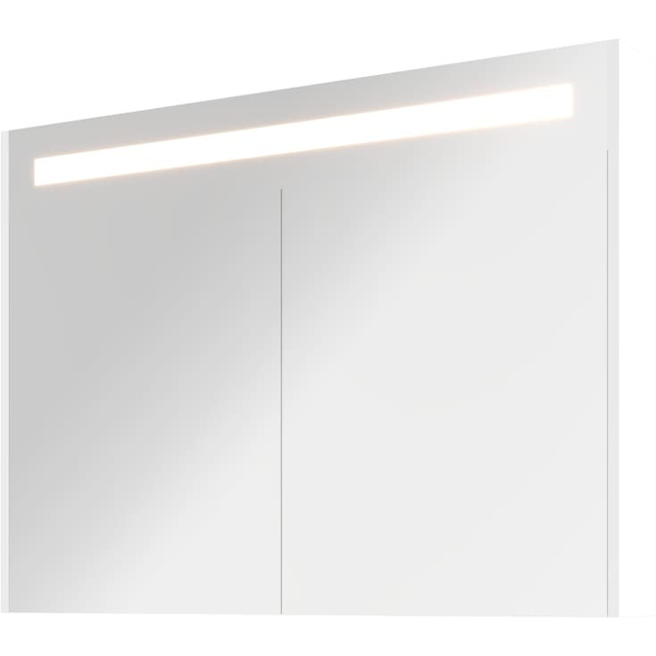 Sanibell Proline LED spejlskab, 100x74 cm, hvid højglans