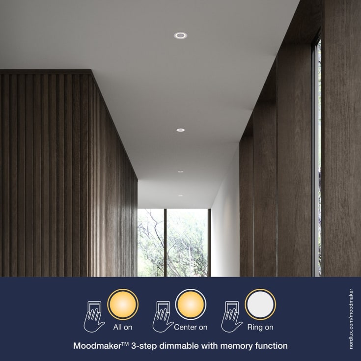 Nordlux Clyde downlight, 2700K, Ø8 cm