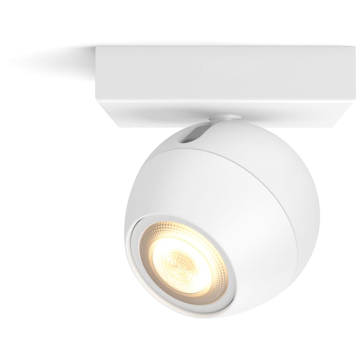 Philips Hue Buckram takspotlight, vit, förlängningssats