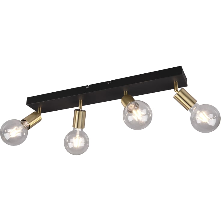 Trio Lighting Vannes spotter i tak, 4 spotter, messing