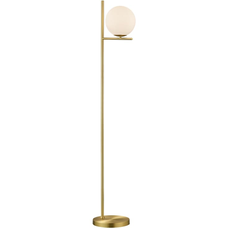 Trio Lighting Pure golvlampa, mässing