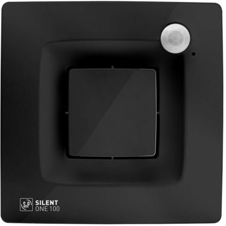 Fan Silent One Ø100 mm, med adaptiv hygrostat, sort